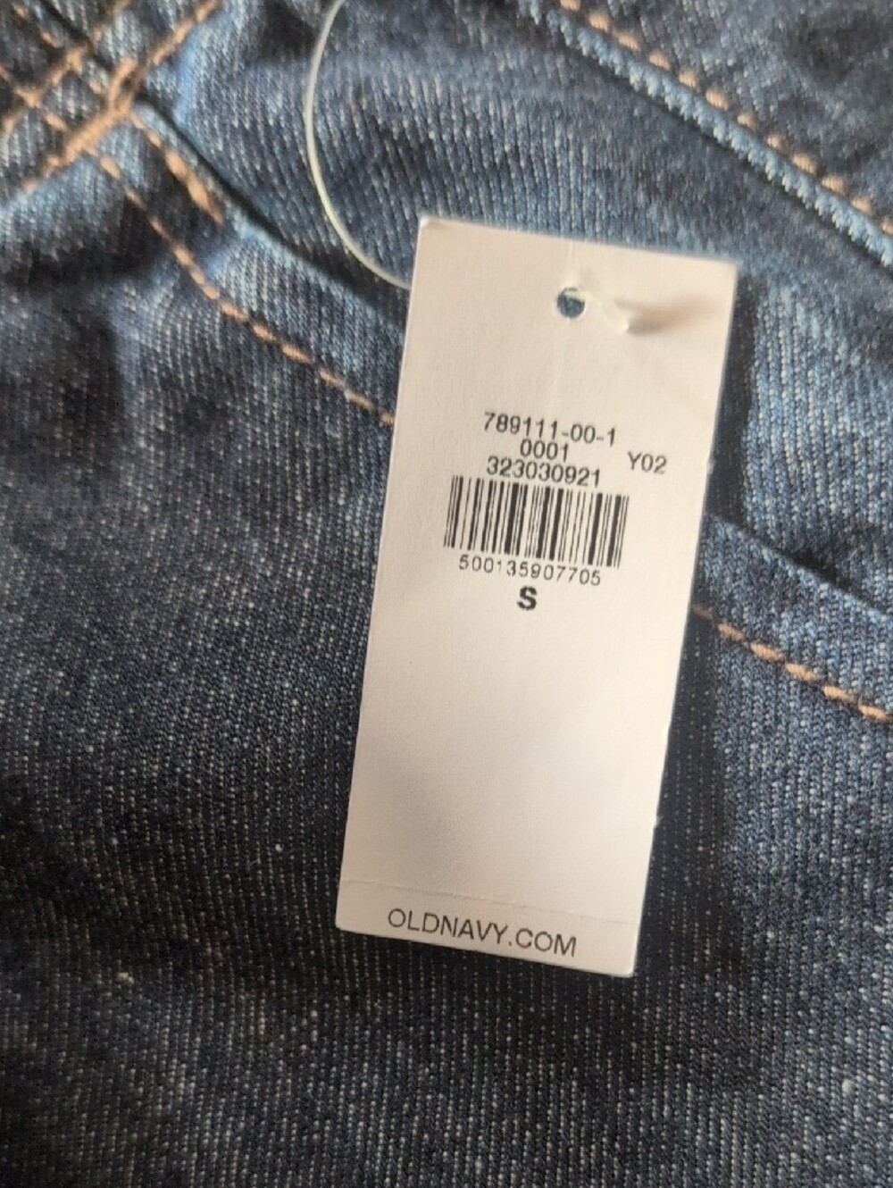 Old Navy Dark Blue High-Rise Barrel Leg Jeans Pull On Drawstring Waist - Picture 3 of 5
